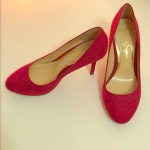 Jessica Simpson hot pink heels